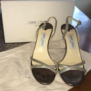 Jimmy Choo Glitter Fabric 3" Heel